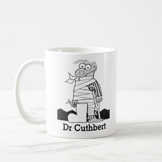 Mug Cadeau avec nom pour un Docteur - Homme en bandage (Gauche)