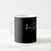 Mug Cadeau Badminton Heartbeat (Devant gauche)