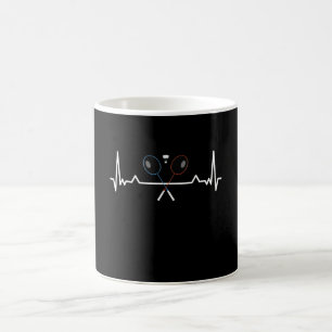 Mug Cadeau Badminton Heartbeat