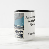 Mug Cadeau Bison Rétro Parc National de Yellowstone (Centre)