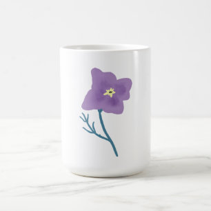 Mug Cadeau botanique de fleur sauvage aquarelle violet