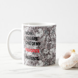 Mug Cadeau botanique noir et blanc pour maman