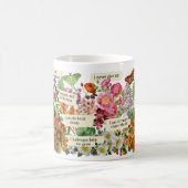 Mug Cadeau botanique vintage Affirmation positive Flor (Centre)