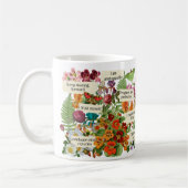 Mug Cadeau botanique vintage Affirmation positive Flor (Gauche)