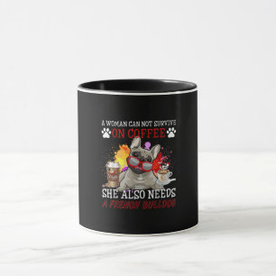 Mug Cadeau Bulldog Café Elle A Aussi Besoin De Bulld