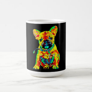 Mug Cadeau Bulldog en France Cadeau d'art coloré fra