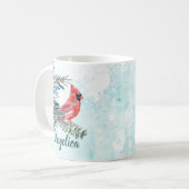 Mug Cadeau Cardinal avec Nom Personnalisé (Devant gauche)