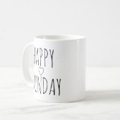 Mug Cadeau Charmant 'Joyeux Dimanche' Contour de Cœur (Devant gauche)