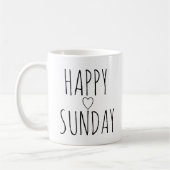 Mug Cadeau Charmant 'Joyeux Dimanche' Contour de Cœur (Gauche)