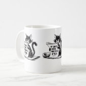 Mug Cadeau Chat Hilarié Pour Bureau Ou Maison Chat Mam (Devant gauche)