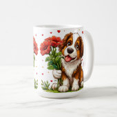 Mug Cadeau Chien Mignon de la Saint-Valentin avec (Devant droit)