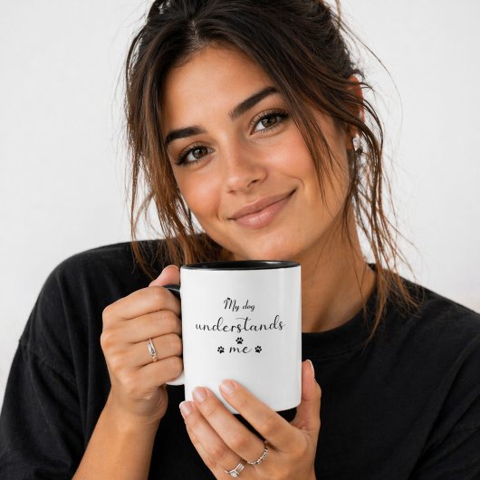 Mug Cadeau citation Mignon Mon Chien Me Comprend pour
