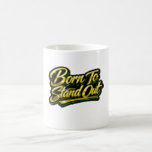 Mug Cadeau Citation Or Né Pour Se Demarquer (Centre)