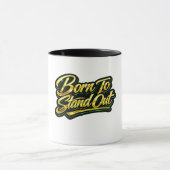 Mug Cadeau Citation Or Né Pour Se Demarquer (Centre)