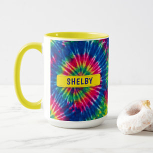 Mug Cadeau coloré personnalisé Tie-Dye