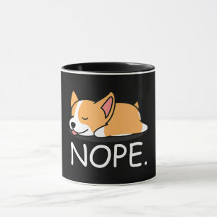 Mug Cadeau Corgi Nope Lazy Corgi Chien - Nope Pas Au