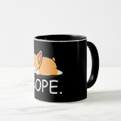 Mug Cadeau Corgi | Nope Lazy Corgi Chien - Nope Pas Au (Devant droit)