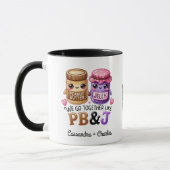 Mug Cadeau Couples "Ensemble Comme PB & J" Personnalis (Gauche)