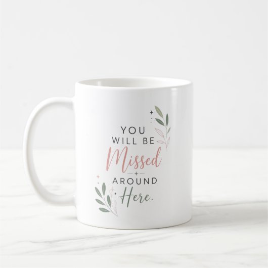 Mug Cadeau d'adieu pour la retraite d'un collègue (Gauche)