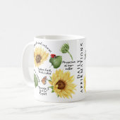 Mug Cadeau d'affirmation positive avec Tournesol brill (Devant gauche)