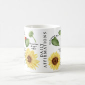 Mug Cadeau d'affirmation positive avec Tournesol brill (Centre)