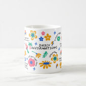 Mug Cadeau d'affirmation pour enseignant, Fleur rétro  (Centre)