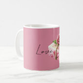 Mug Cadeau d'amour Rose Fleur (Devant gauche)