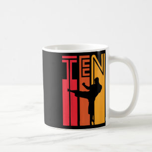 Mug Cadeau d'anniversaire 10 ans Karaté Taekwondo Rétr
