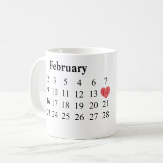 Mug Cadeau d'anniversaire - calendrier et anneaux