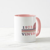 Mug Cadeau d'anniversaire de 1973 vintage (Devant droit)
