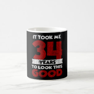 Mug Cadeau d'anniversaire drôle de 34 ans vieux de 34