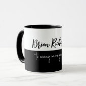 Mug Cadeau d'anniversaire moitié noir moitié blanc (Devant gauche)
