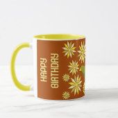 MUG CADEAU D'ANNIVERSAIRE OISEAU FLEUR SIMPLE POUR N'I (Gauche)