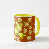 MUG CADEAU D'ANNIVERSAIRE OISEAU FLEUR SIMPLE POUR N'I (Devant droit)