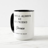 Mug Cadeau d'anniversaire pour bestie BFF drôle mignon (Devant gauche)