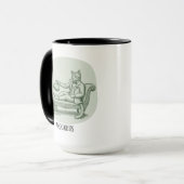 Mug cadeau d'anniversaire Verseau avec un jeu de m (Devant gauche)