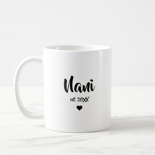 Mug Cadeau d'annonce de grossesse Nani Grand-mère (Gauche)