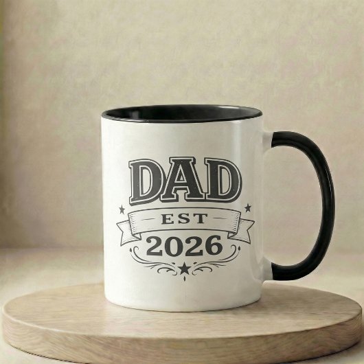 Mug Cadeau d'annonce de grossesse Papa Est 2026