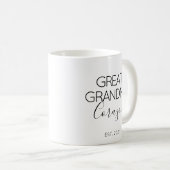 Mug Cadeau d'annonce de grossesse pour l'arrière-grand (Devant droit)