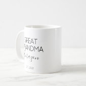 Mug Cadeau d'annonce de grossesse pour l'arrière-grand (Devant gauche)