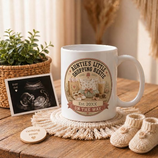 Mug Cadeau d'annonce de grossesse pour Tante