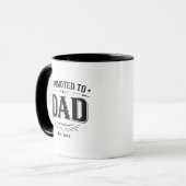 Mug Cadeau d'annonce de grossesse Promu Papa (Devant gauche)