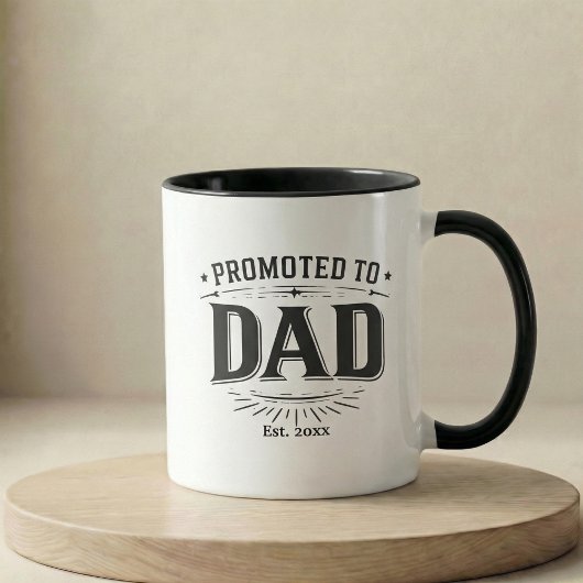 Mug Cadeau d'annonce de grossesse Promu Papa