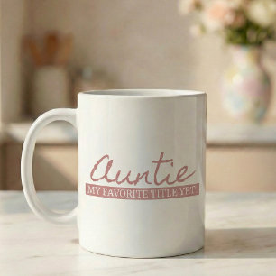 Mug Cadeau d'annonce de grossesse Tante Titre préféré