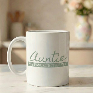 Mug Cadeau d'annonce de grossesse Tante Titre préféré