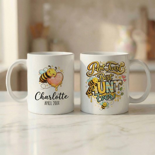 Mug Cadeau d'annonce de grossesse Tante Twist de l'int