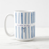 Mug Cadeau d'annonce de naissance de bébé avec nom de  (Gauche)