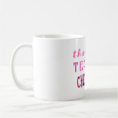 Mug Cadeau d'appréciation de l'enseignant, Merci perso (Gauche)