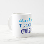 Mug Cadeau d'appréciation de l'enseignant, Merci perso (Devant gauche)