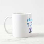 Mug Cadeau d'appréciation de l'enseignant, Merci perso (Gauche)